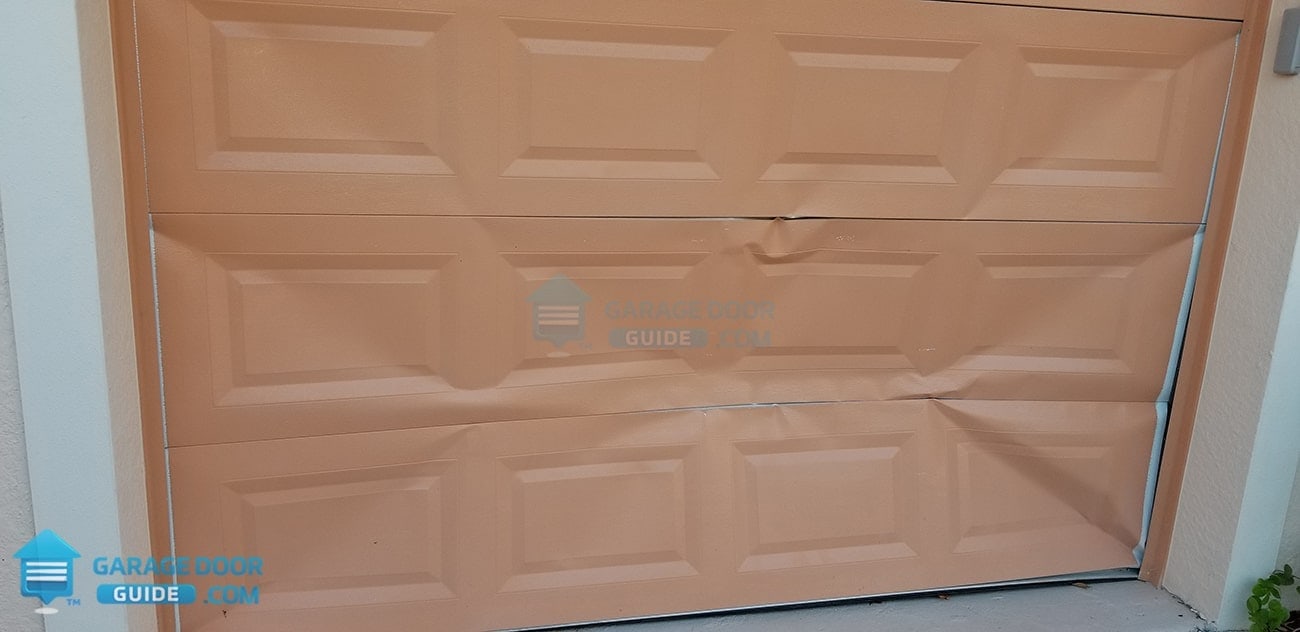 Garage Door Backed Into