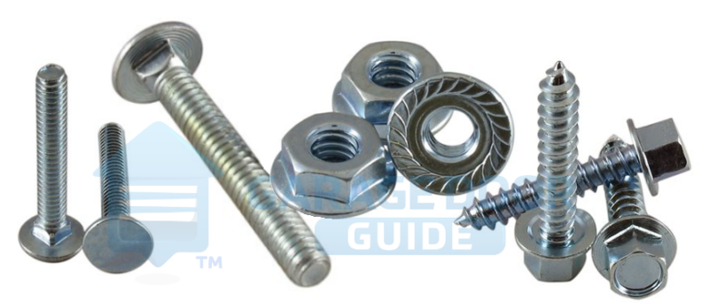 Wood Garage Door Fasteners - Carriage Bolts Nuts Lags